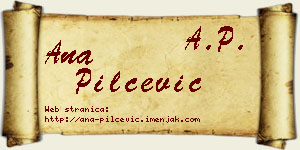 Ana Pilčević vizit kartica